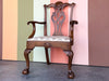 Wood Shell Motif Arm Chair