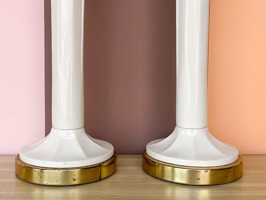 Pair of Roche Style Tulip Lamps
