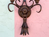 Pair of Metal Palm Leaf Wall Sconces