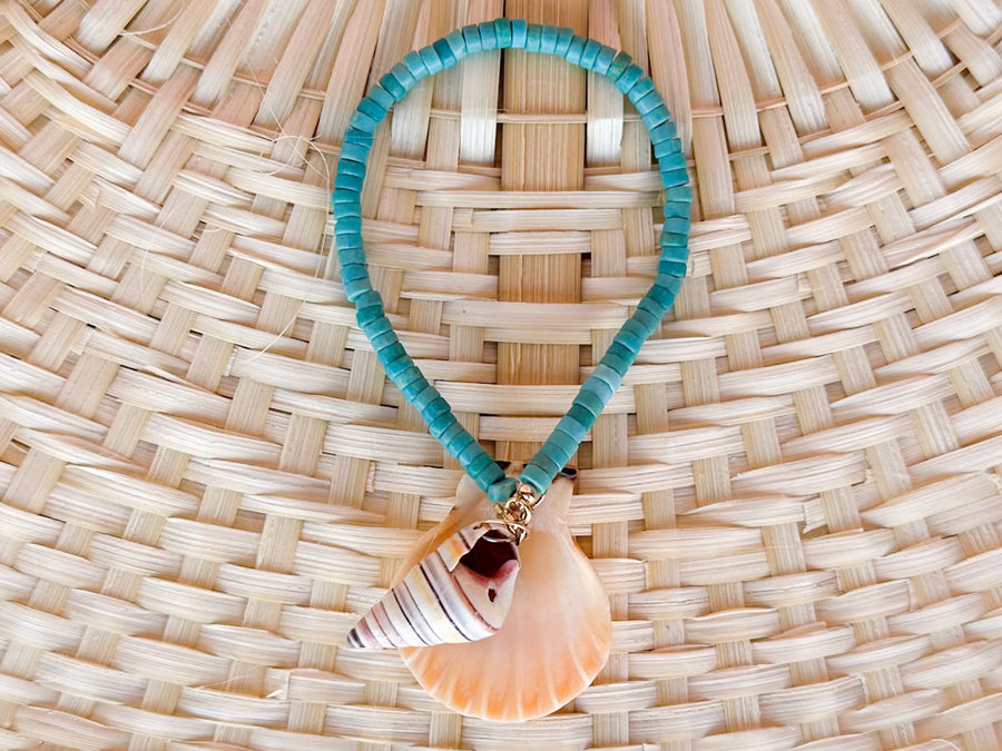 Palm Beach Regency Shell Bag Baubles - Turquoise