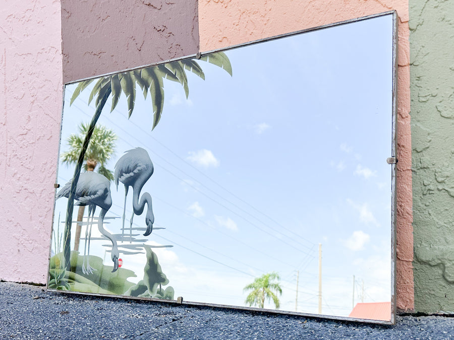 1950s Flamingo Turner Mirror