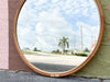 Large Round Rattan Mirror
