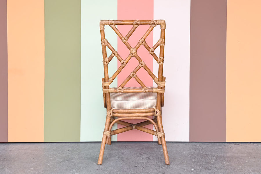 Chippendale Rattan Desk Chair