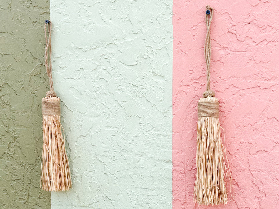 Pair of Moroccan Raffia Tassels