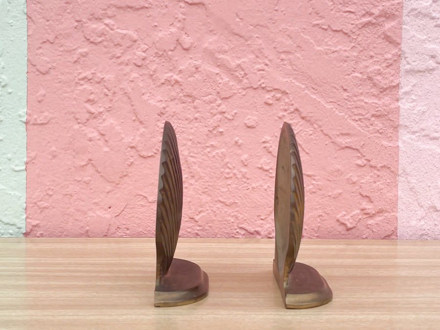 Kips Bay Brass Shell Bookends