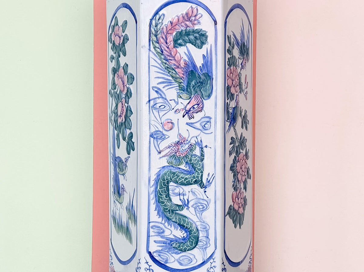 Large Chinoiserie Chic Umbrella Stand