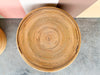 Pair of Natural Pencil Reed Rattan Side Tables