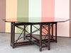Handsome Rattan Coffee Table with Smoke Glass