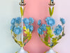 Pair of Sweet Floral Tole Lamps