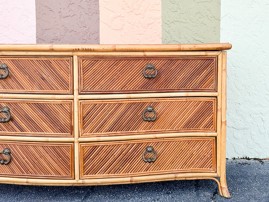Pencil Reed Rattan Dresser