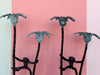 Pair of Monkey and Palm Tree Candle Holders
