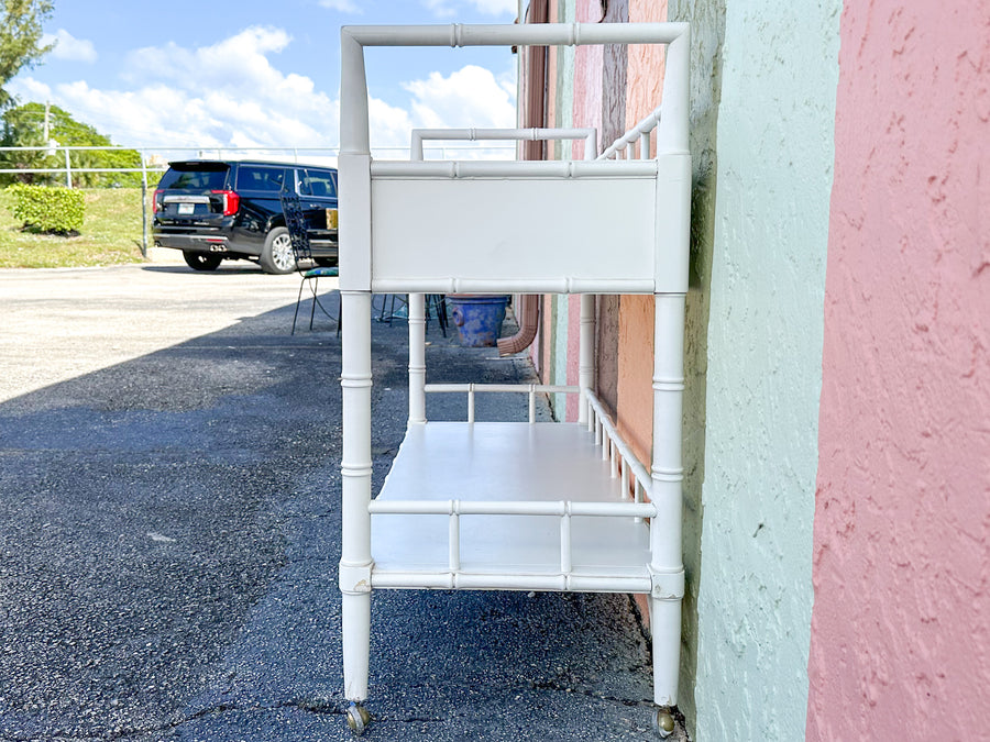 Thomasville Allegro Faux Bamboo Bar Cart