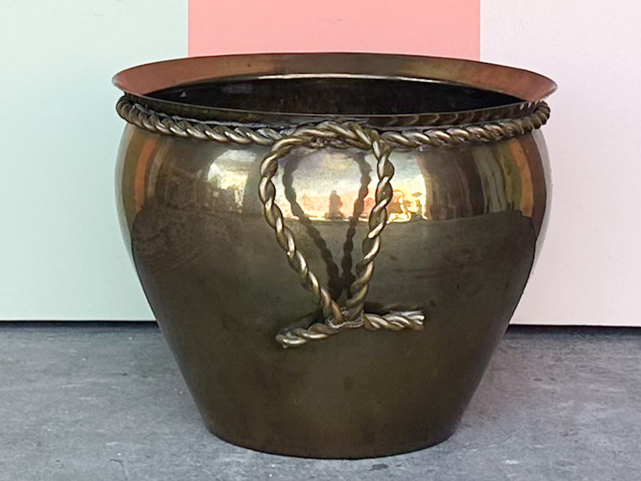 Large Brass Cachepot