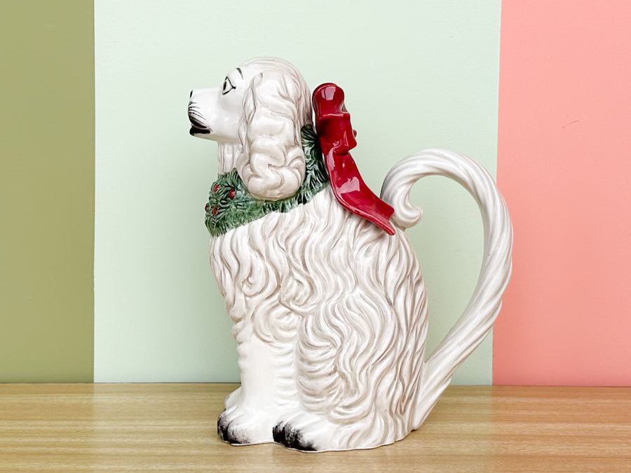 Fitz and Floyd Staffordshire Dog Holiday Pitcher