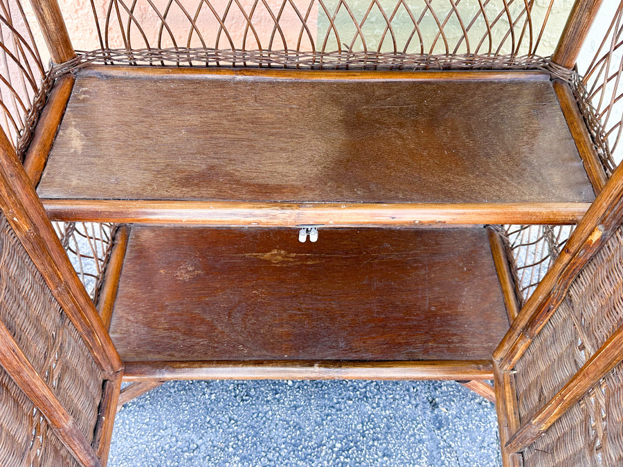 Rattan Pagoda Etagere