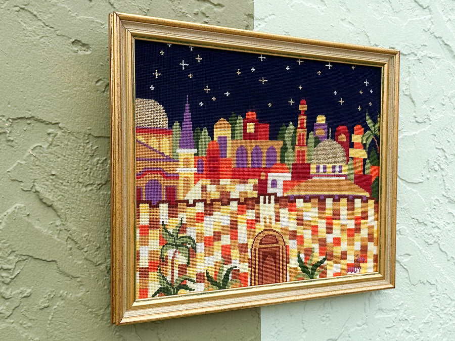 Moroccan Night Sky Needlepoint Framed Art