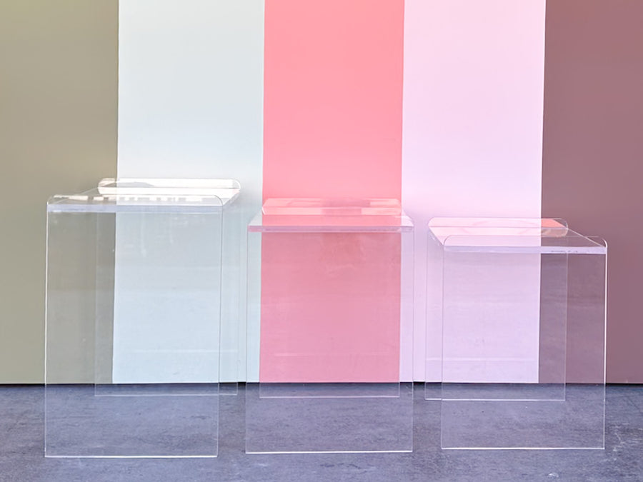 Trio of Lucite Nesting Tables