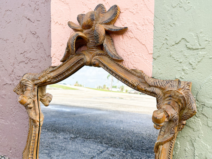 Whimsical Palm and Monkey Mirror