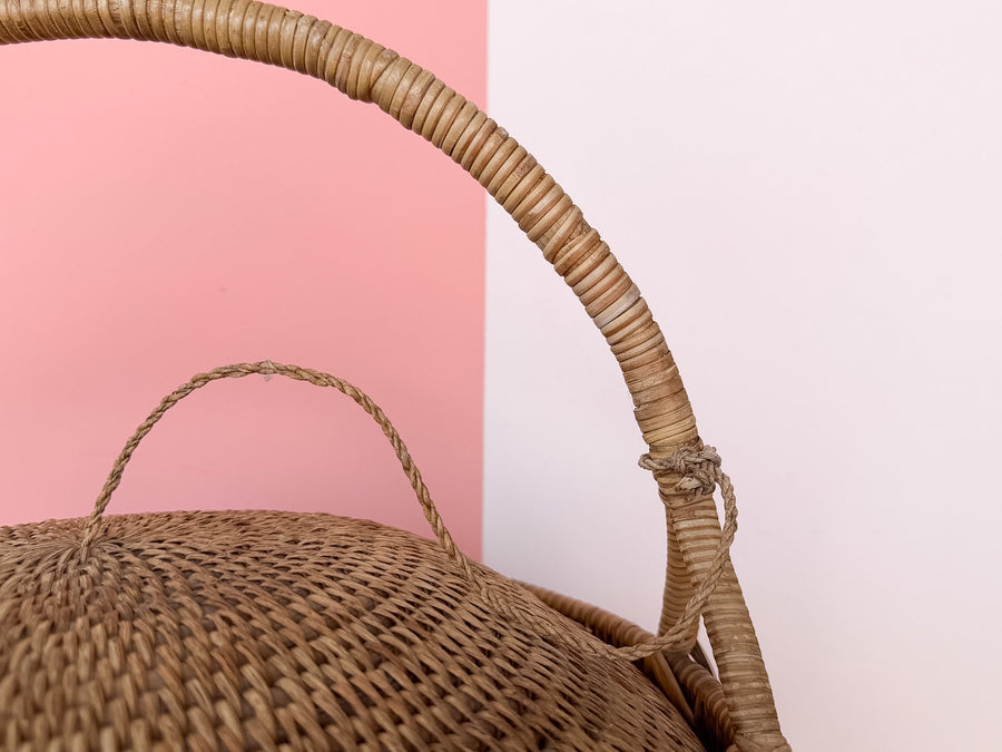 Rattan Basket with Handle