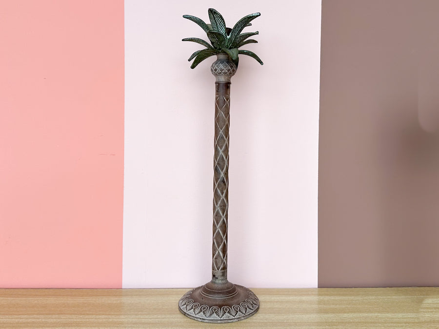 Set of Three Palm Tree Candle Holders