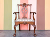 Wood Shell Motif Arm Chair