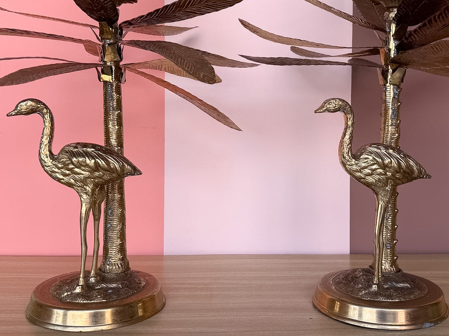 Pair of Regency Style Ostrich Egg Candle Holders
