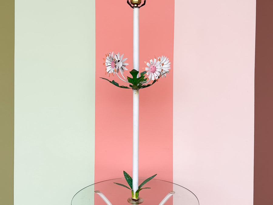 Flower Power Tole Floor Lamp