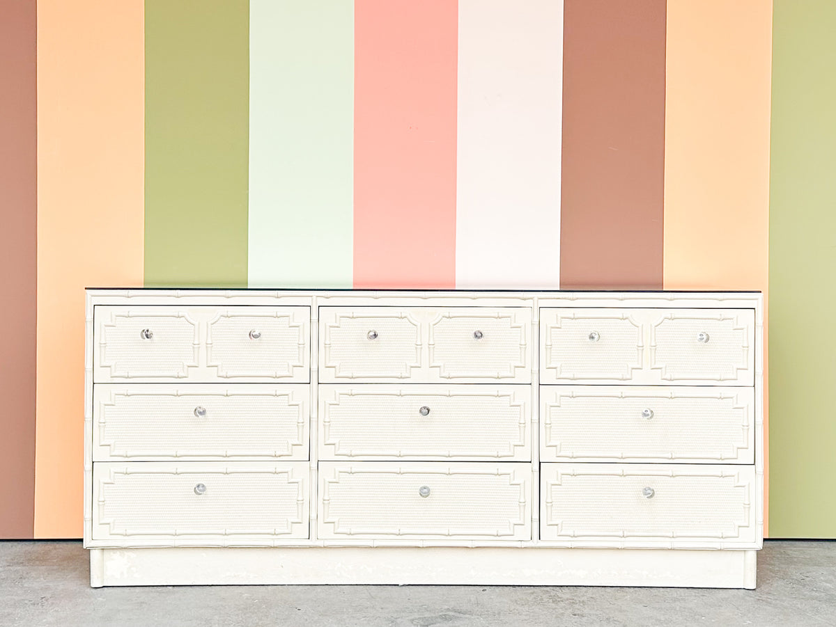 Palm Beach Style Faux Bamboo Dresser