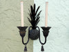 Pair of Tole Pineapple and Tassel Wall Sconces