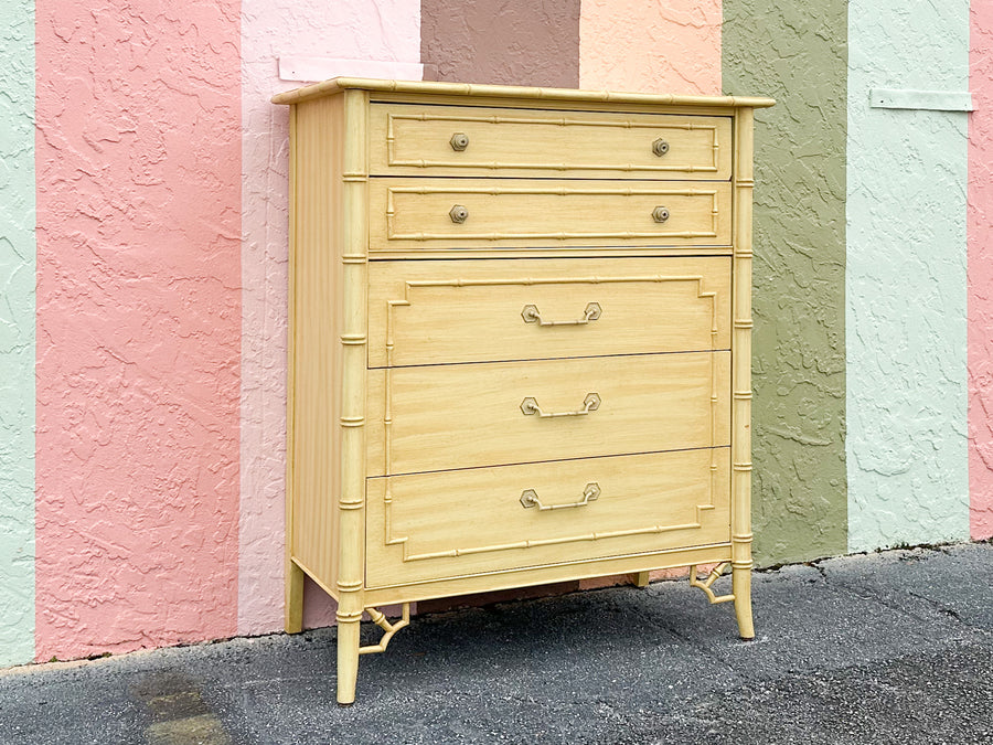 Thomasville Faux Bamboo Tall Chest