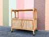 Seagrass and Pencil Reed Rattan Bar Cart