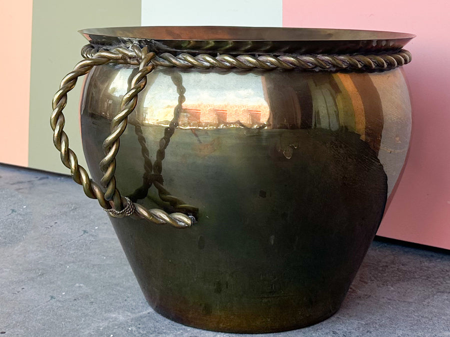 Large Brass Cachepot
