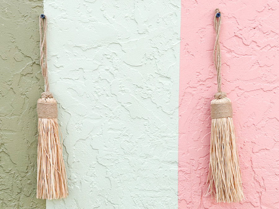 Pair of Moroccan Raffia Tassels