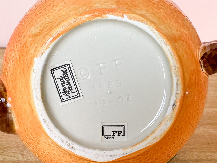 Fitz and Floyd Orange Teapot