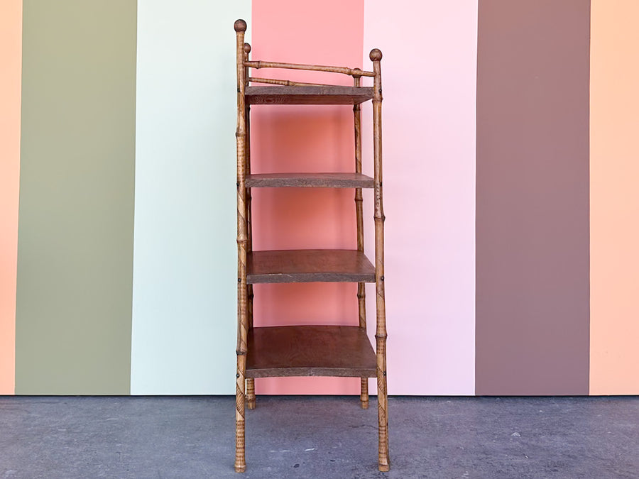 Petite Tortoiseshell Bamboo Etagere