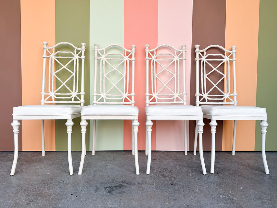 Palm Beach Style Faux Bamboo Outdoor Dining Set
