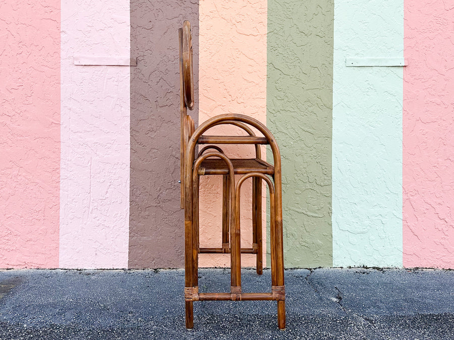 Mirrored Rattan Vanity