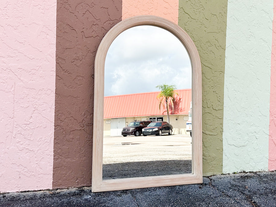 Coastal Chic Pencil Reed Arch Mirror