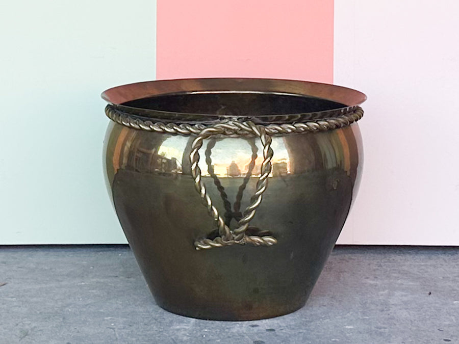Large Brass Cachepot