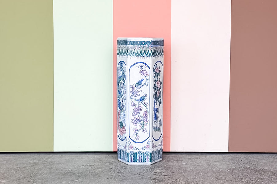 Large Chinoiserie Chic Umbrella Stand