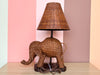 Adorable Wicker Elephant Lamp