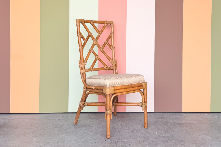 Chippendale Rattan Desk Chair