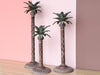 Set of Three Palm Tree Candle Holders