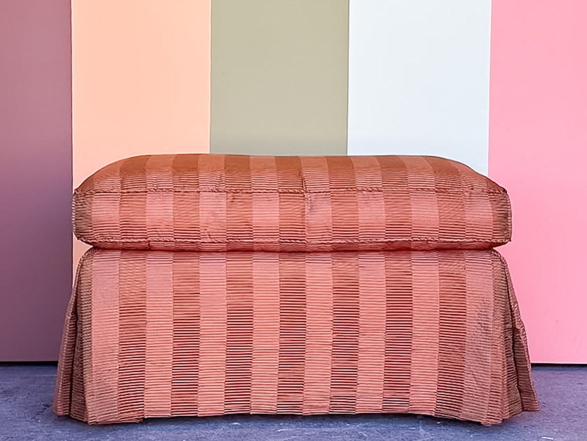 Pretty Bronze Upholstered Ottoman