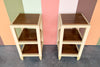 Pair of Wood and Grasscloth Side Tables