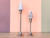Set of Seven Pewter Shell Candlesticks