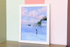 Pink Skies Sailboat Original Art
