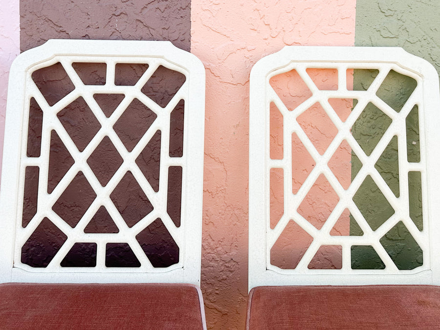 Set of Six Widdicomb Fretwork Dining Chairs