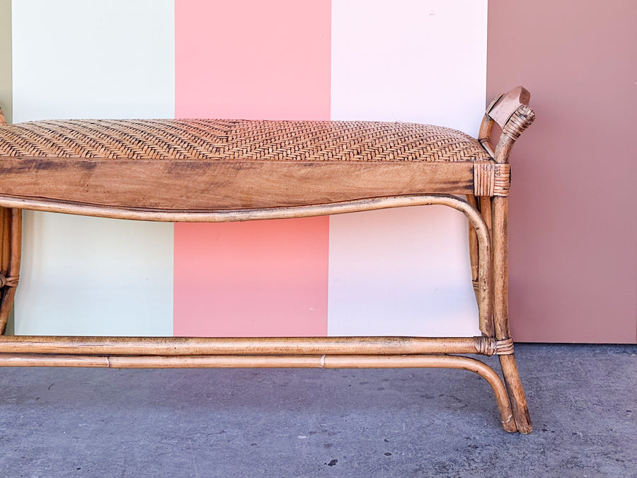 Rattan Pagoda Bench