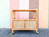 Seagrass and Pencil Reed Rattan Bar Cart